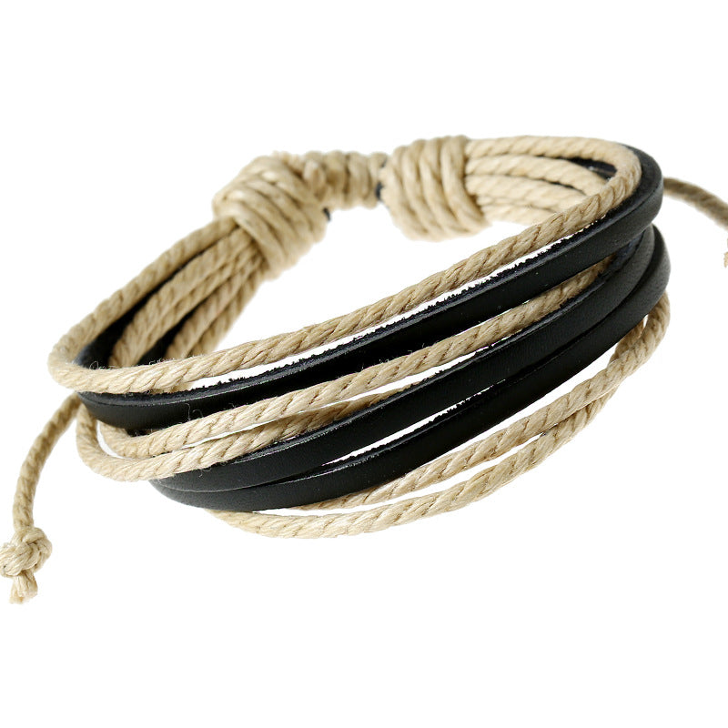 Wholesale Hand Made Multilayer Leather Bracelet