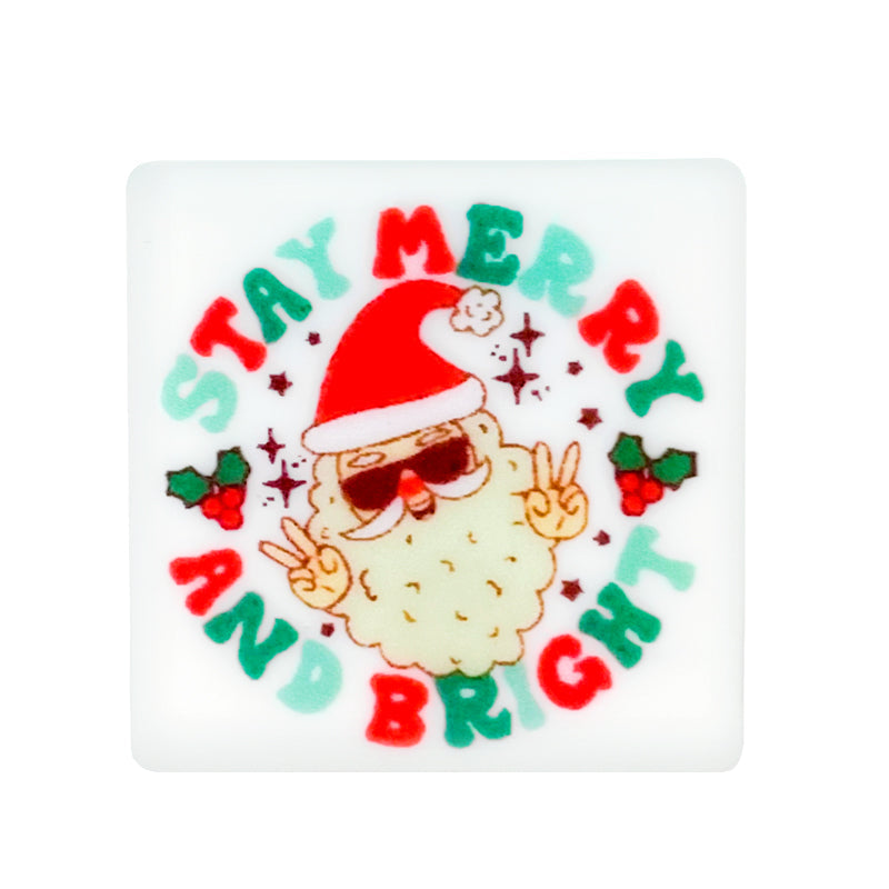 Wholesale 10PCS Santa Claus Silicone Beads