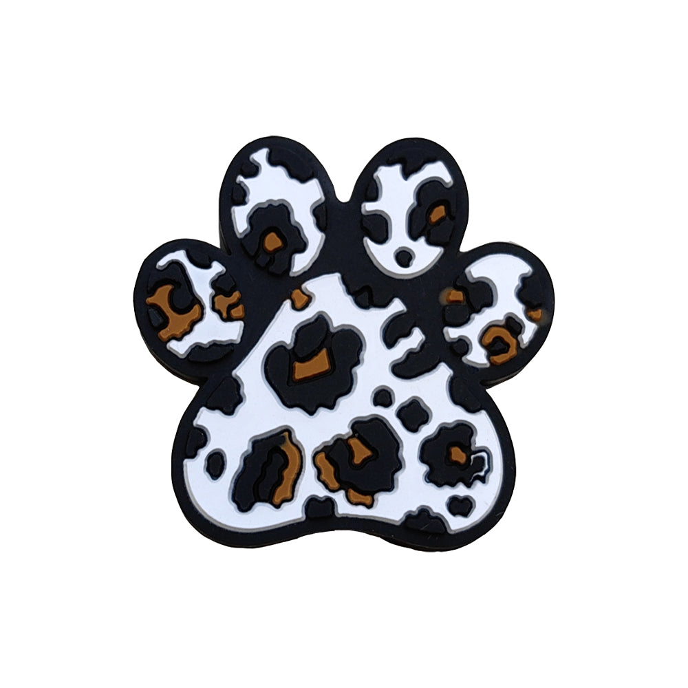 Wholesale 10pcs Dog Paw Cow Print Leopard Print Focal Beads