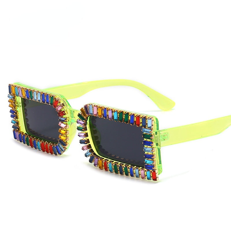 Wholesale PC Diamond Inlaid Small Frame Sunglasses