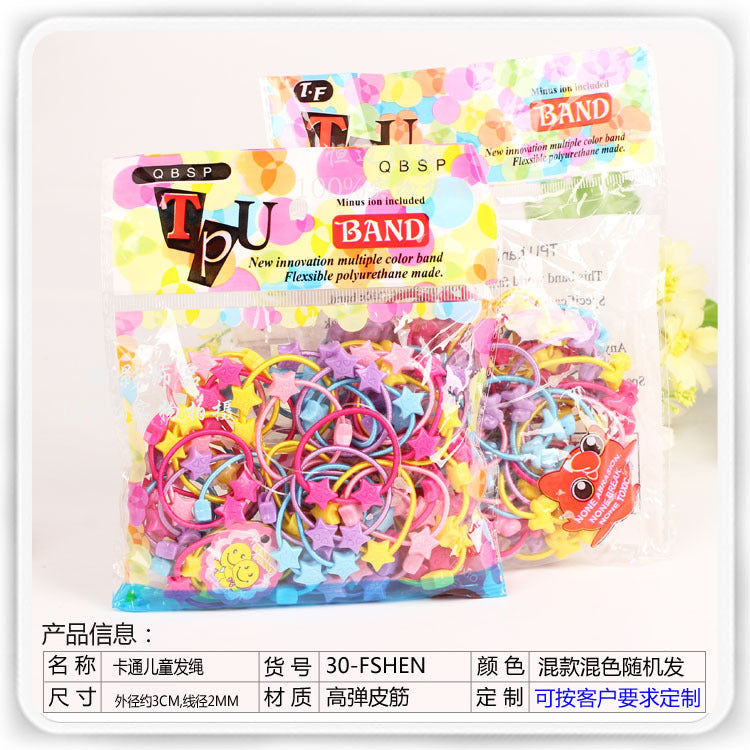 Wholesale Cartoon Baby Nylon Hair Scrunchies 50PCS