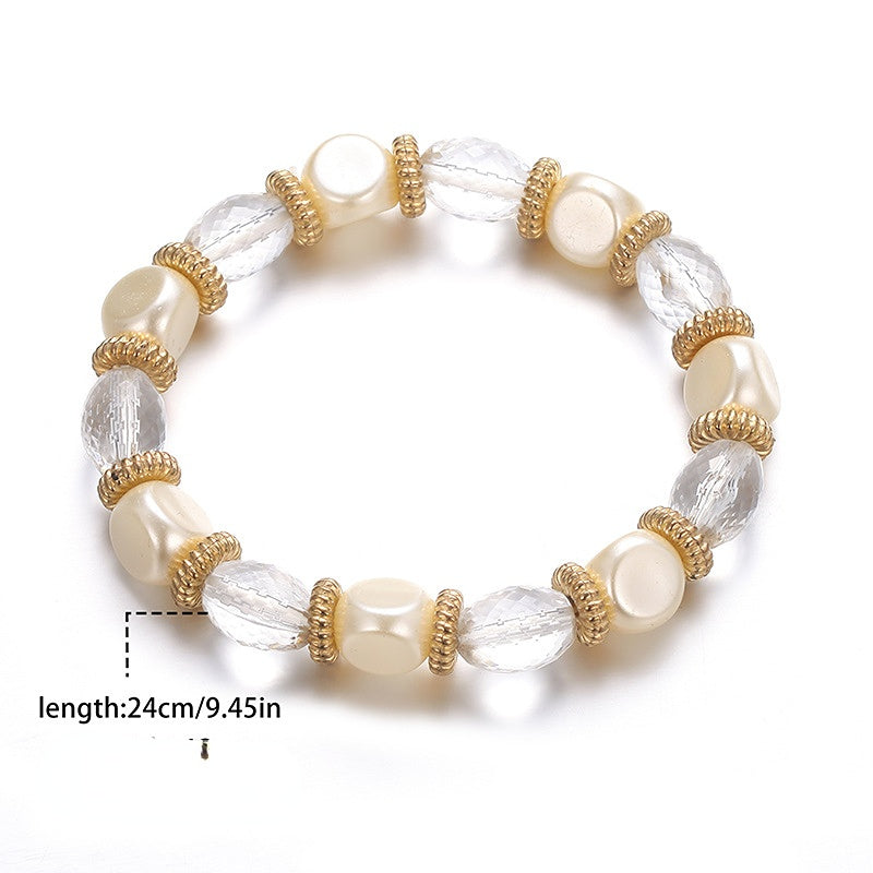 Wholesale Vintage Acrylic Beaded Alloy Bracelet