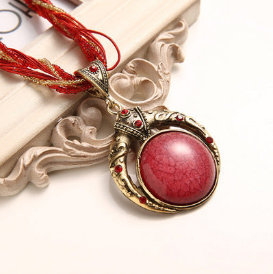 Wholesale Handmade Woven Bohemian Pearl Alloy Necklaces