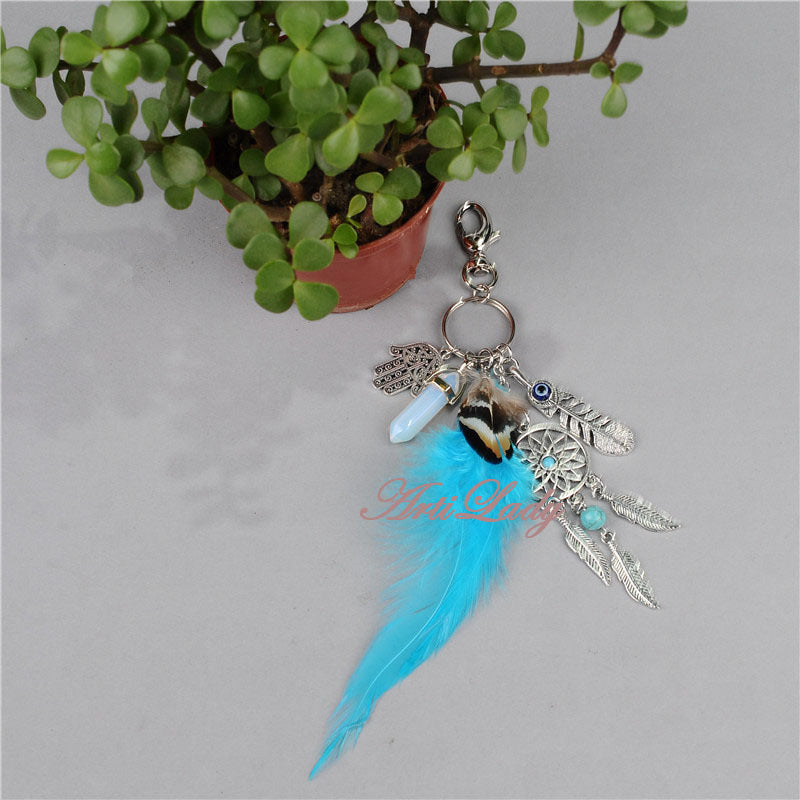 Wholesale Alloy Bohemian Dream Catcher Keychain