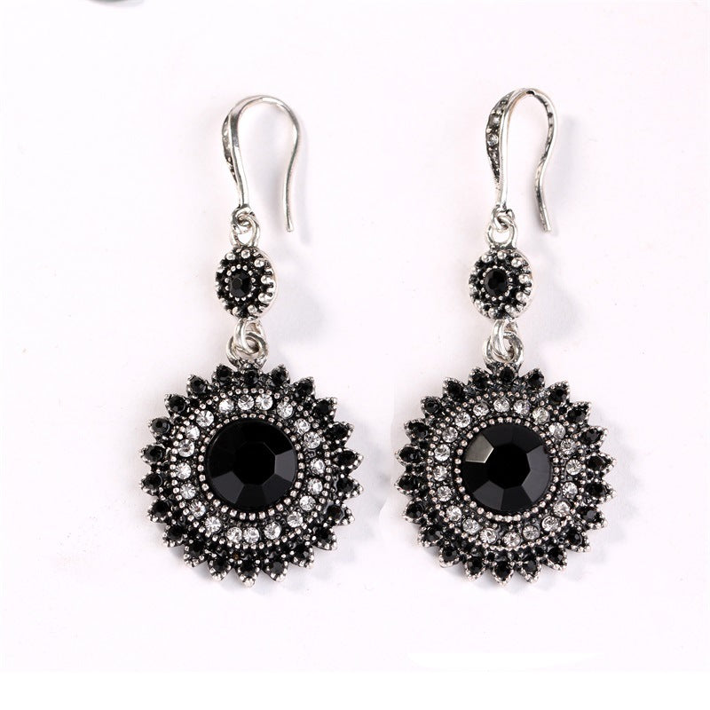 Wholesale Vintage Bohemian Sunflower Alloy Earrings