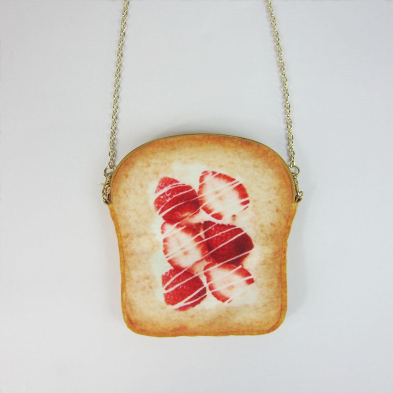 Wholesale Toast Bread Fluff Chain Phone Bag