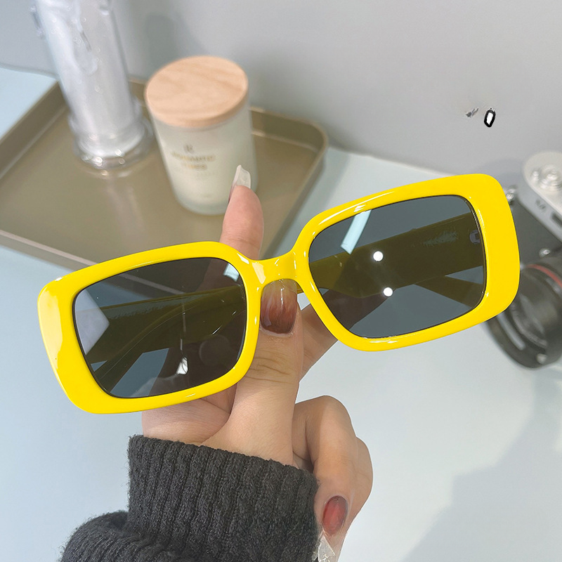 Wholesale Candy Color Square Frame UV Protection PC Sunglasses