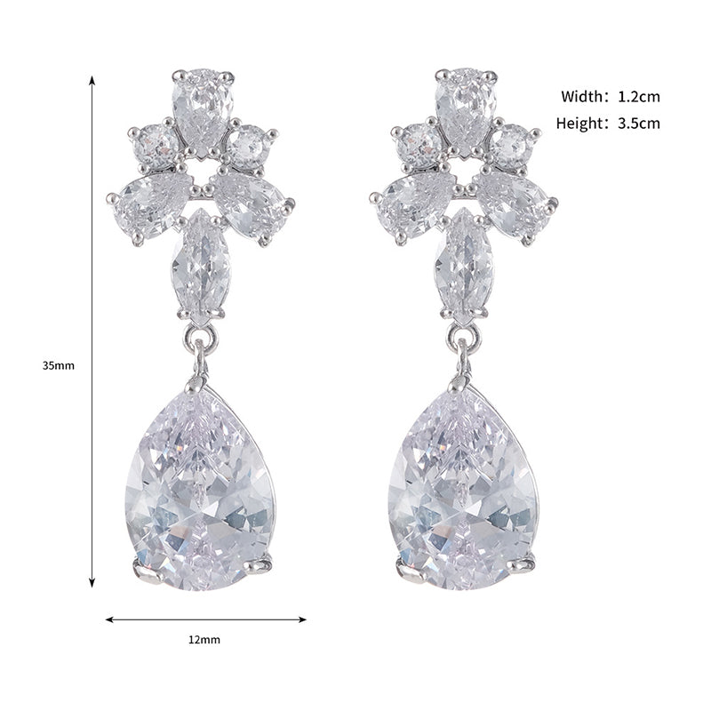 Wholesale Earrings Zircon Girl Earrings Ins Out Daily Versatile OLY-ES-HX001