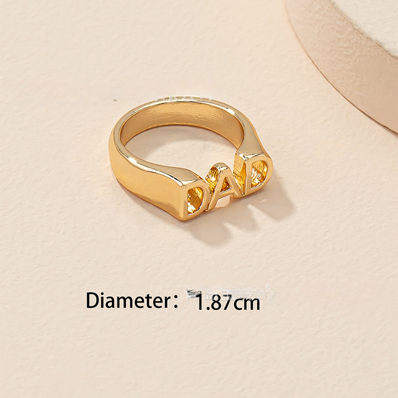 Wholesale Father's Day Alloy Letter Rings
