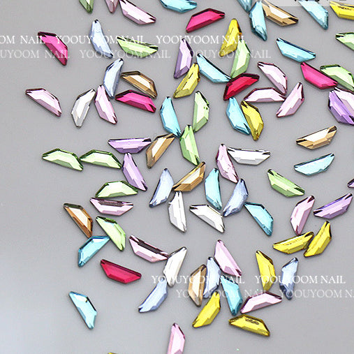 Wholesale 100PCS/Pack 6MM Glass Flat Nail Diamond Beads