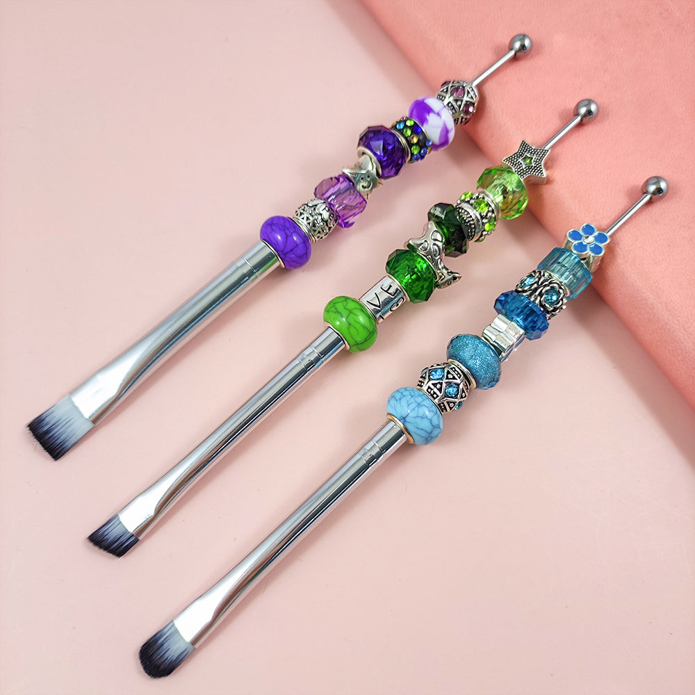 Wholesale Beadable Makeup Brush Pole 3.15 inches Set DIY for Beaded