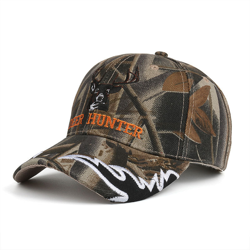 Wholesale Cotton Camouflage Deer Head Embroidered Cap