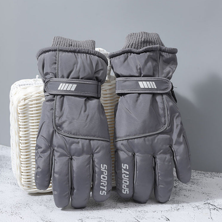 Wholesale Waterproof Plush Thickened Ski Gloves