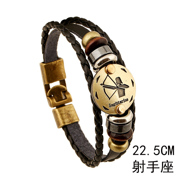 Pulsera De Cuero Del Zodiaco al por mayor