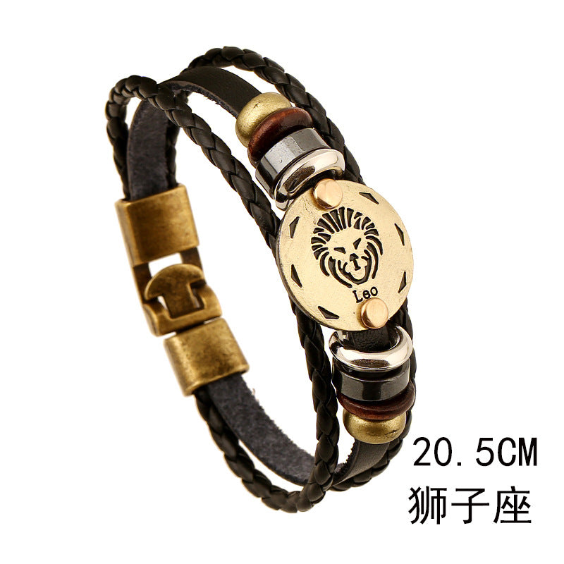Pulsera De Cuero Del Zodiaco al por mayor