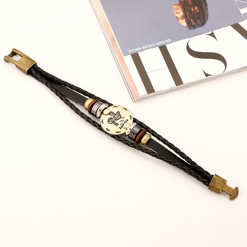 Pulsera De Cuero Del Zodiaco al por mayor