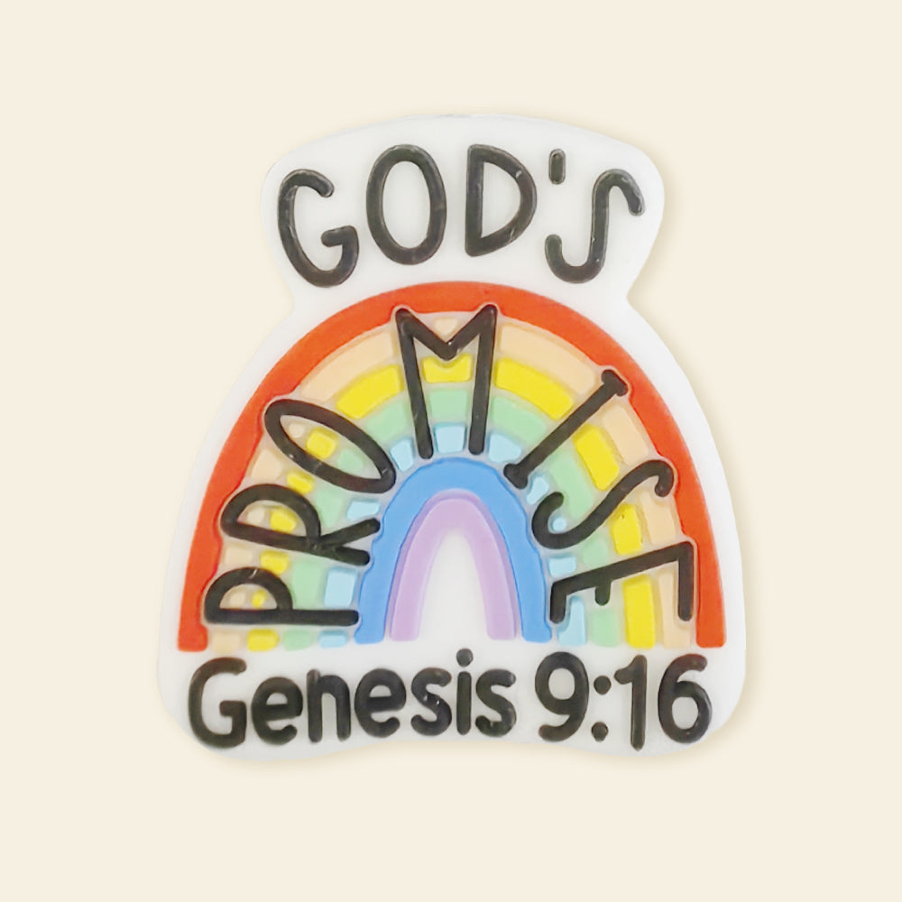 Wholesale 10pcs Alphabet Rainbow Cup Silicone Focal Beads