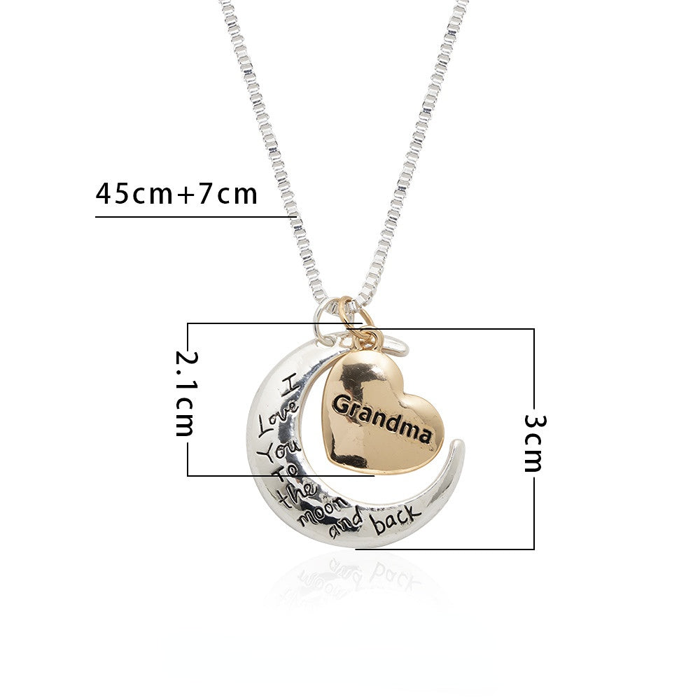 Wholesale Alloy Mother's Day Love Pendant I Love You Mom Necklace