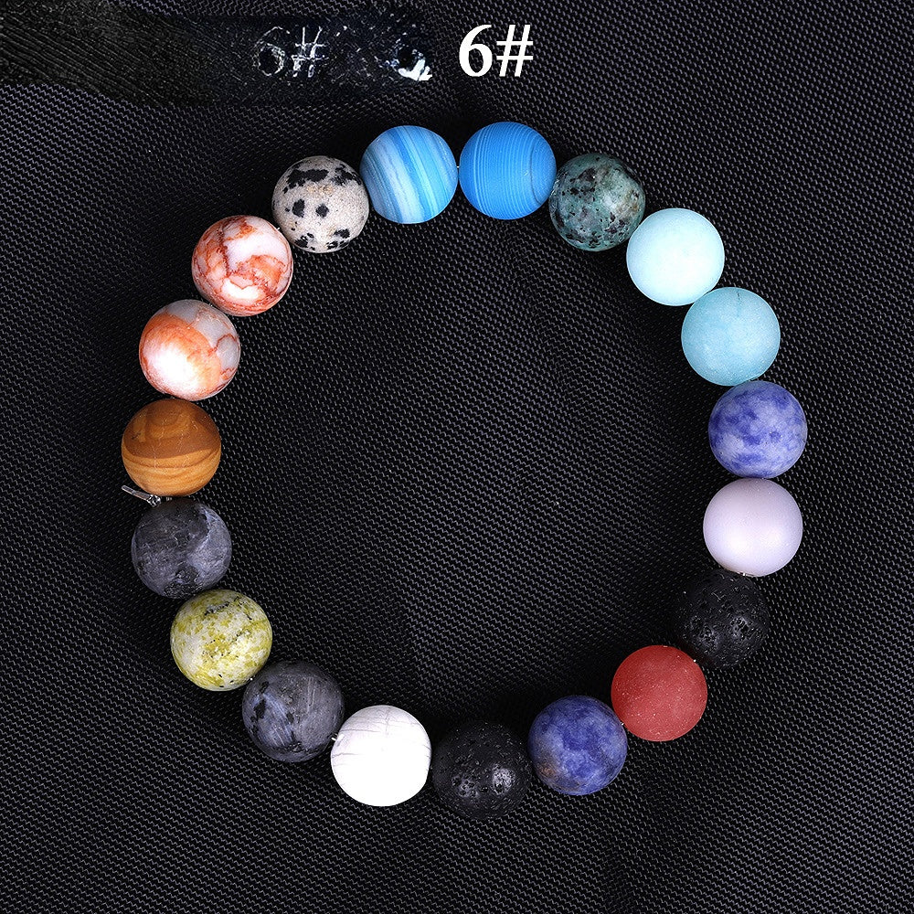 Wholesale Eight Planets Natural Stone Beads Bracelet