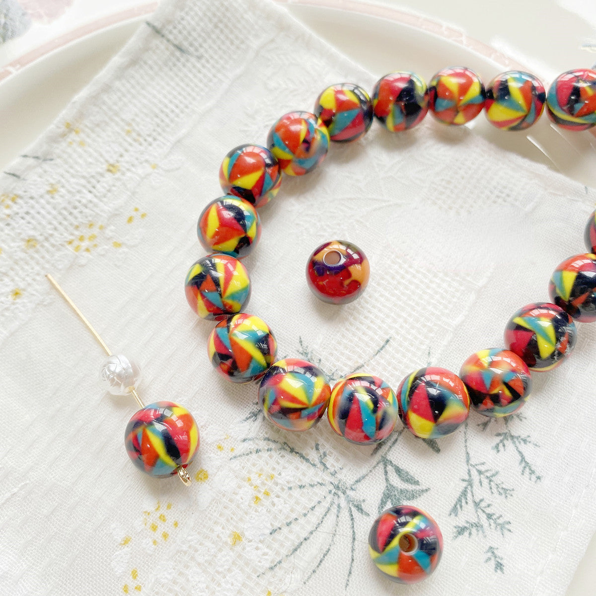 Wholesale 10mm Resin Printing Beads