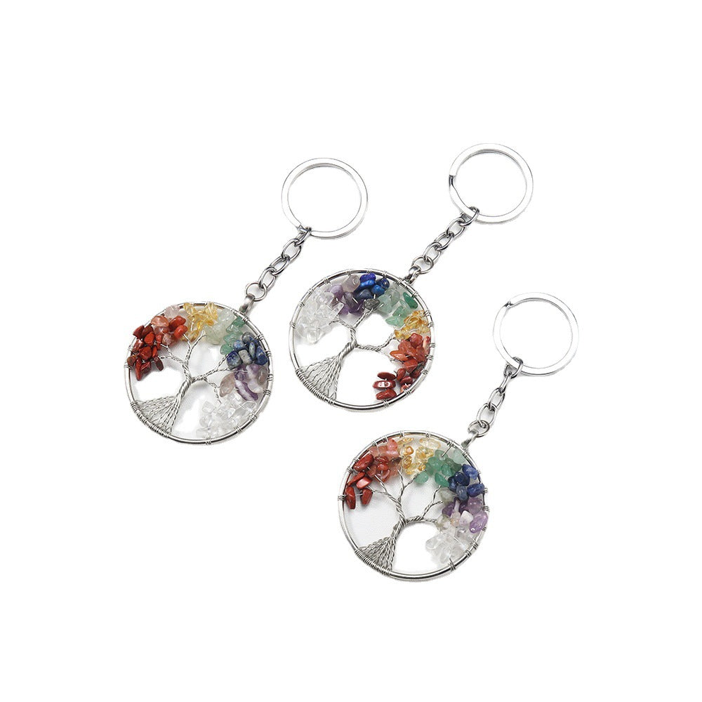 Wholesale Tree of Life Pendant Crystal Key Chain