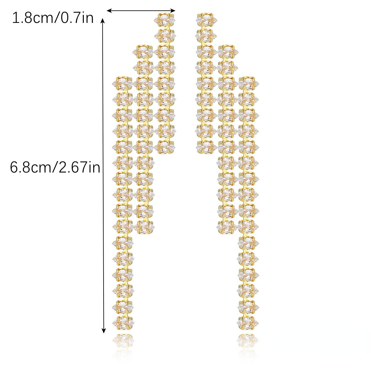 Wholesale Cold Wind Tassel Alloy Ear Studs