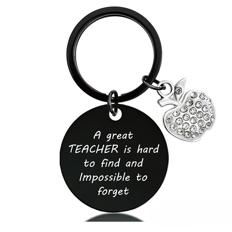 Wholesale Teacher's Day Stainless Steel Keychain Thanksgiving