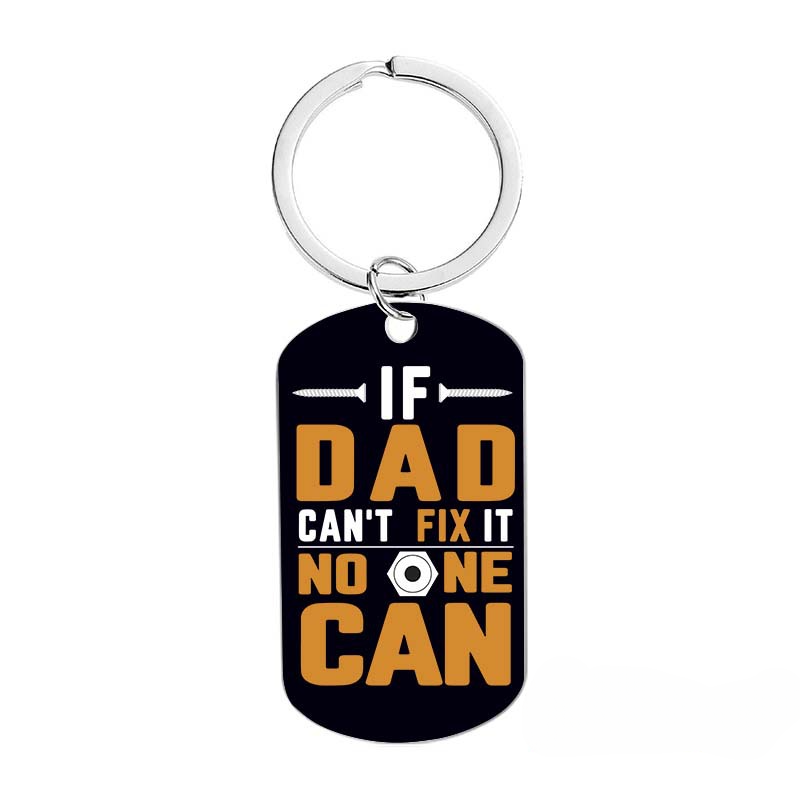 Keychains de acero inoxidable impreso al por mayor Día del Día del Padre del Padre