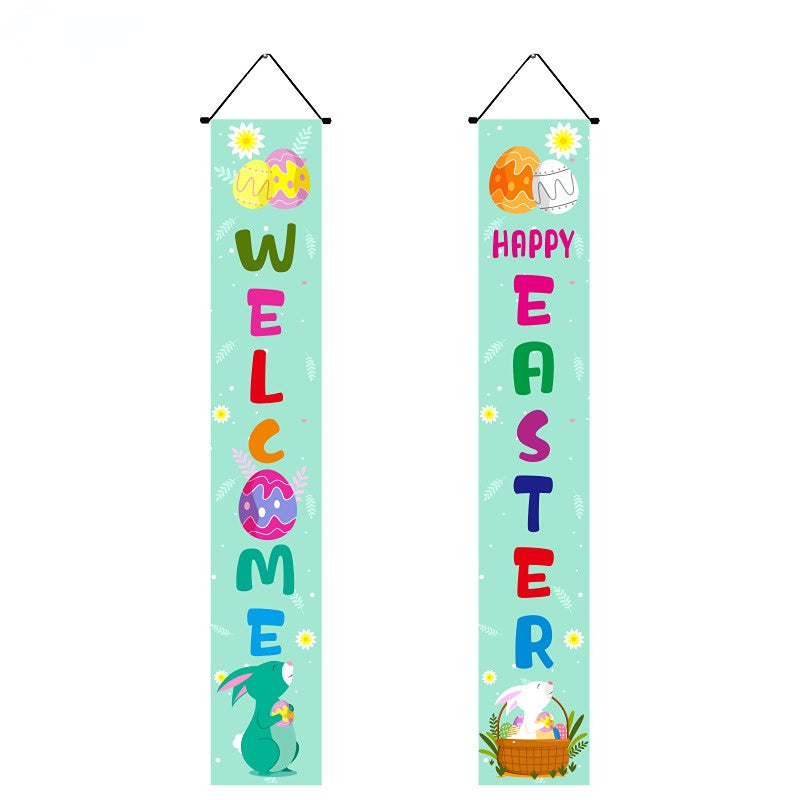 Wholesale Oxford Cloth Easter 30*180 Porch Hanging Flag