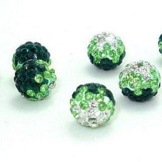 Wholesale 50PCS 6 Rows of High Quality 10mm Double Hole Shambhala Full Drill DIY Polymer Clay Beads