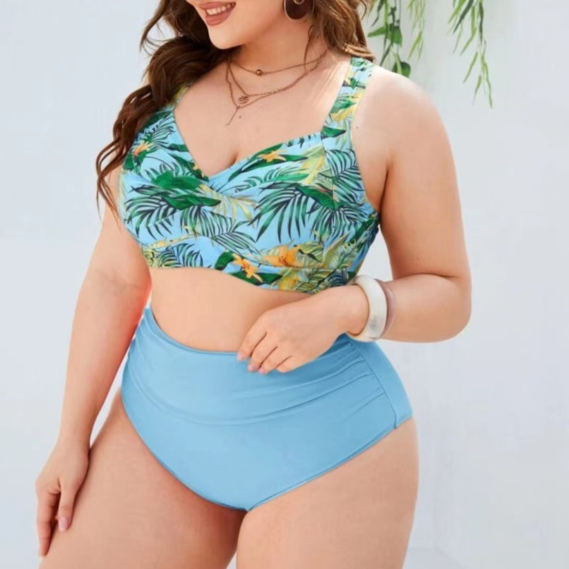 Wholesale Plus Size Printed Bikini Swimwear Polyester