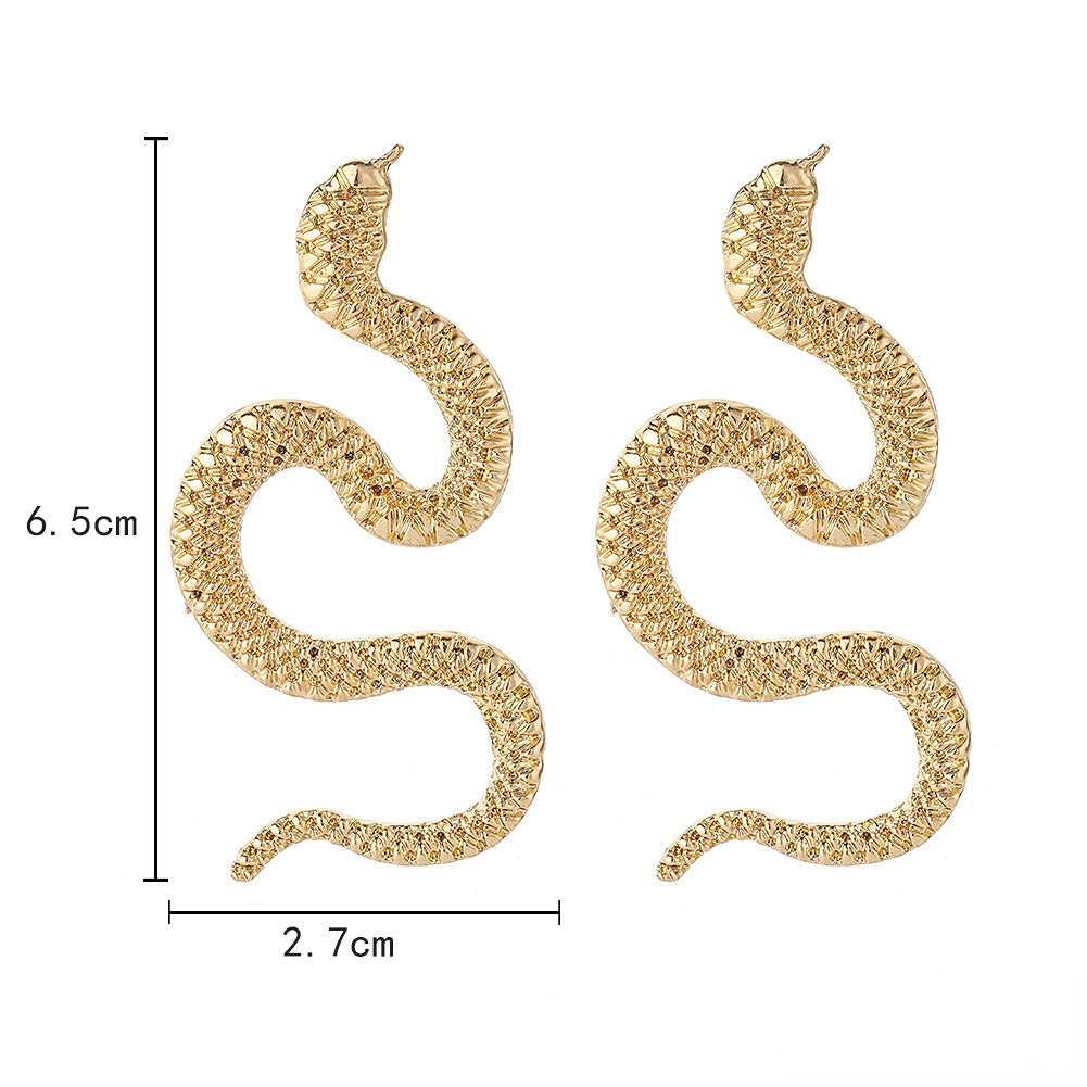 Pendientes De Serpiente De Metal Punk al por mayor