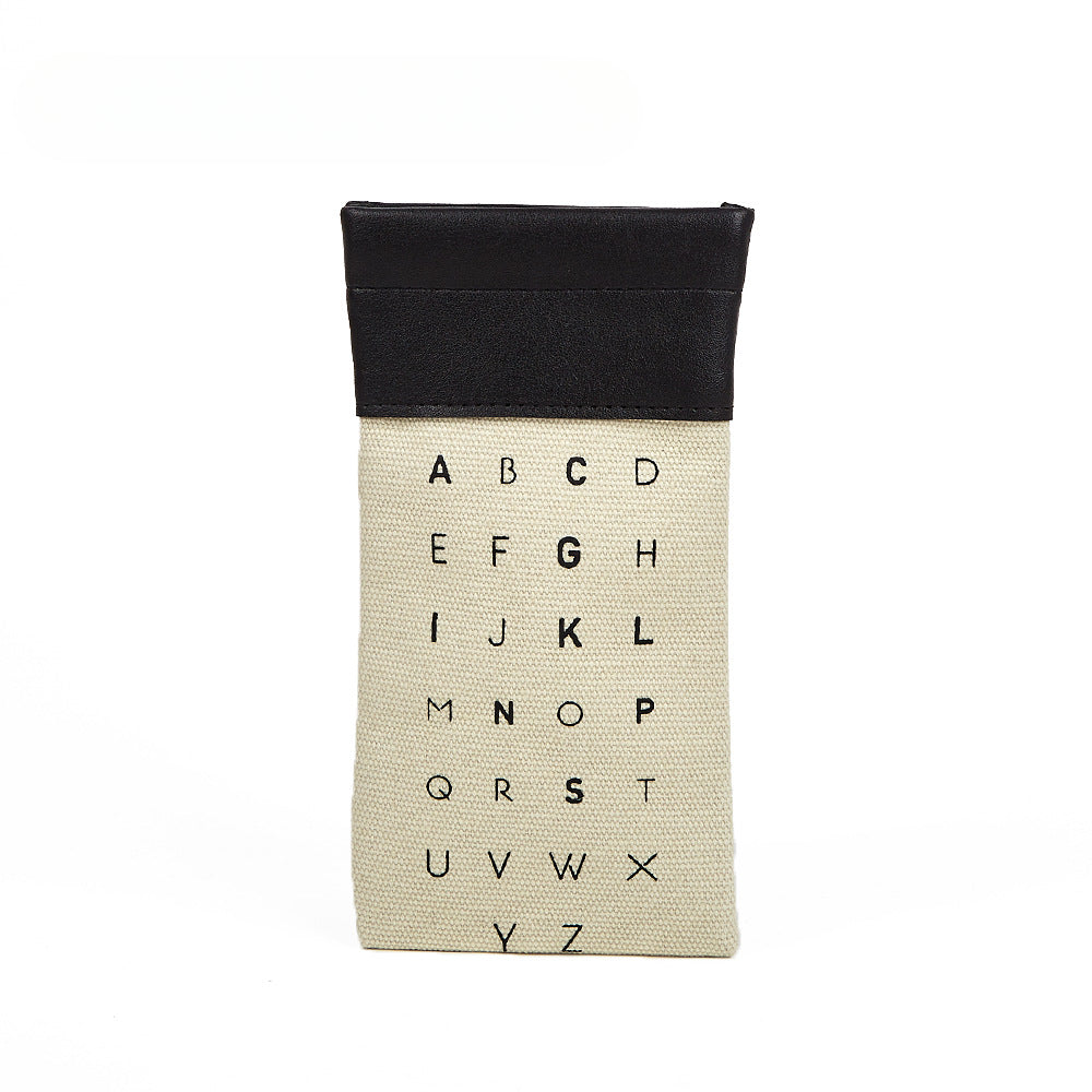 Wholesale Canvas Spliced Letter Glasses Bag