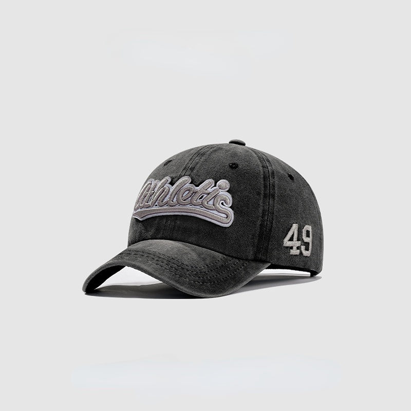 Wholesale Acrylic Letter Embroidered Washed Alphabet Baseball Cap