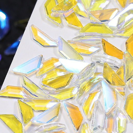 Wholesale 50PCS 6MM Aurora Glass Nail Diamond Beads