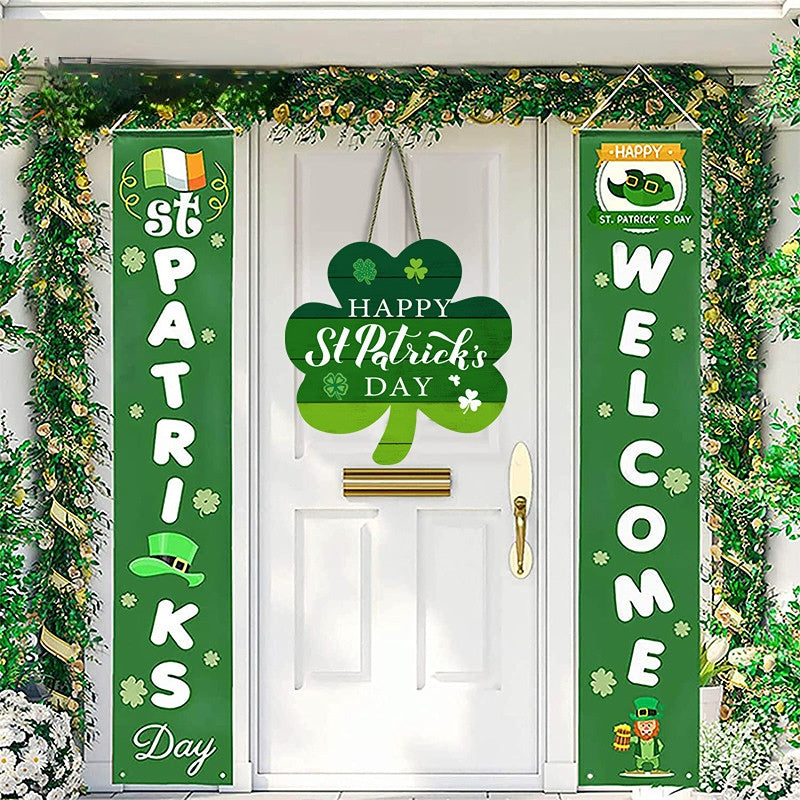 Colgante decorativo de la placa de la puerta del día de San Patricio del festival irlandés al por mayor del PVC