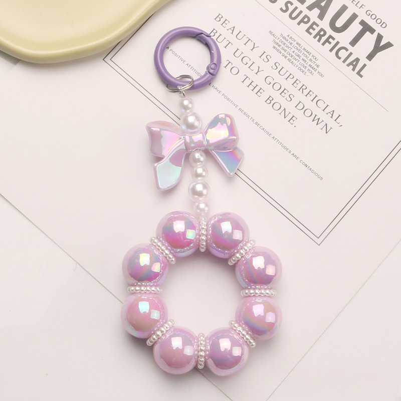 Wholesale Beaded Bow Resin Keychain