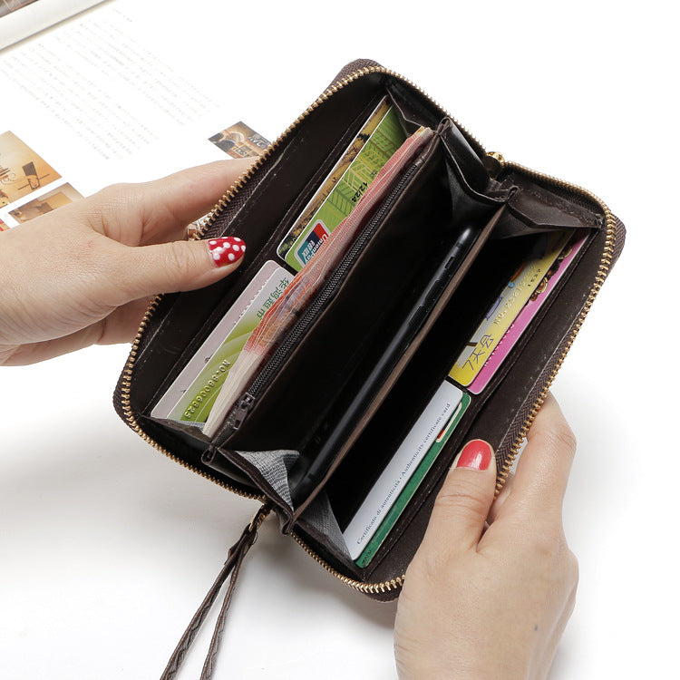 Wholesale PU Long Flower Printed Women's Purse