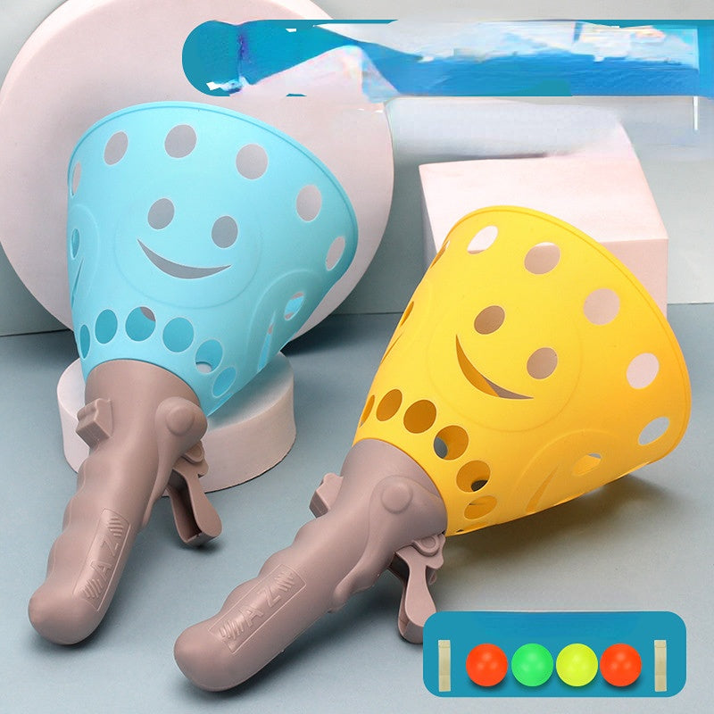 Venta al por mayor JUGUETE plástico de la bola elástica doble de los niños