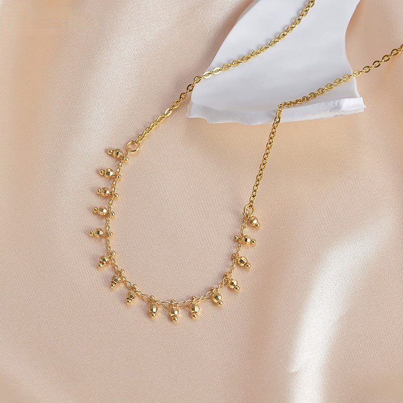 Wholesale Titanium Steel Irregular Round -brand Pendant Three -layer Necklace