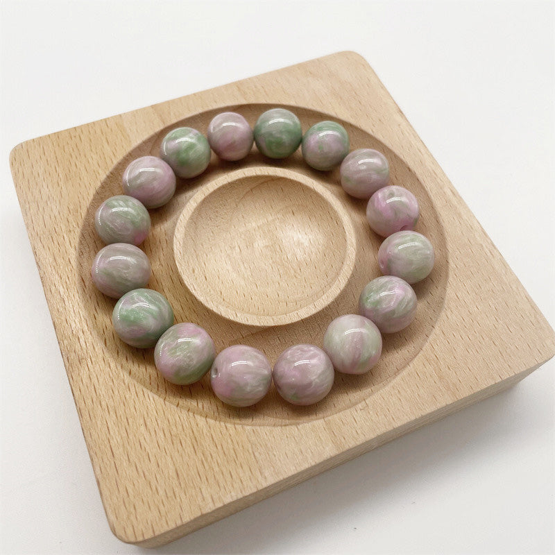 Wholesale 20pcs Beads Resin 12mm Double Color Straight Hole Streamer Bead  OLY-BDS-XH003