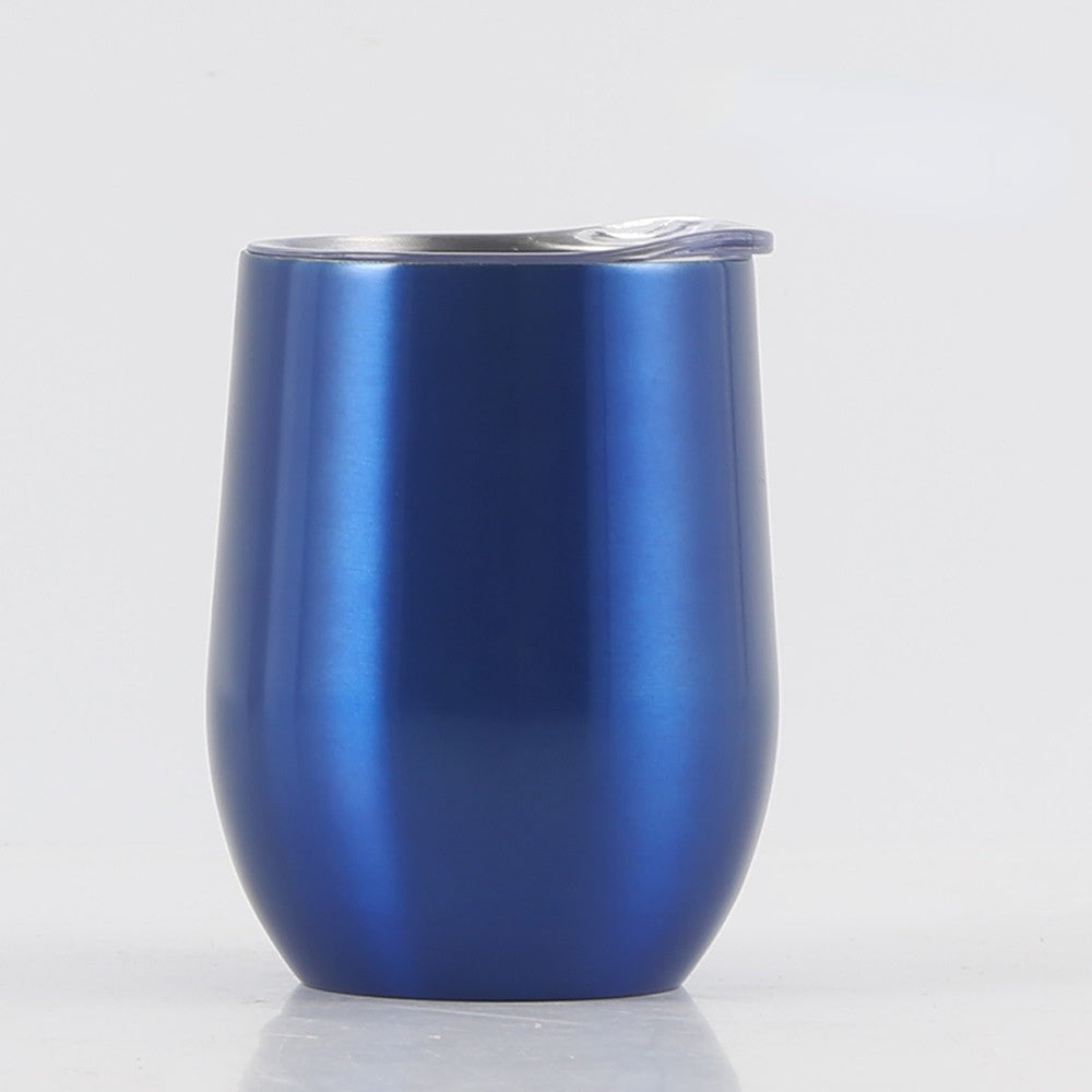 Wholesale Double Vacuum Stainless Steel Egg Shape Wine Glass