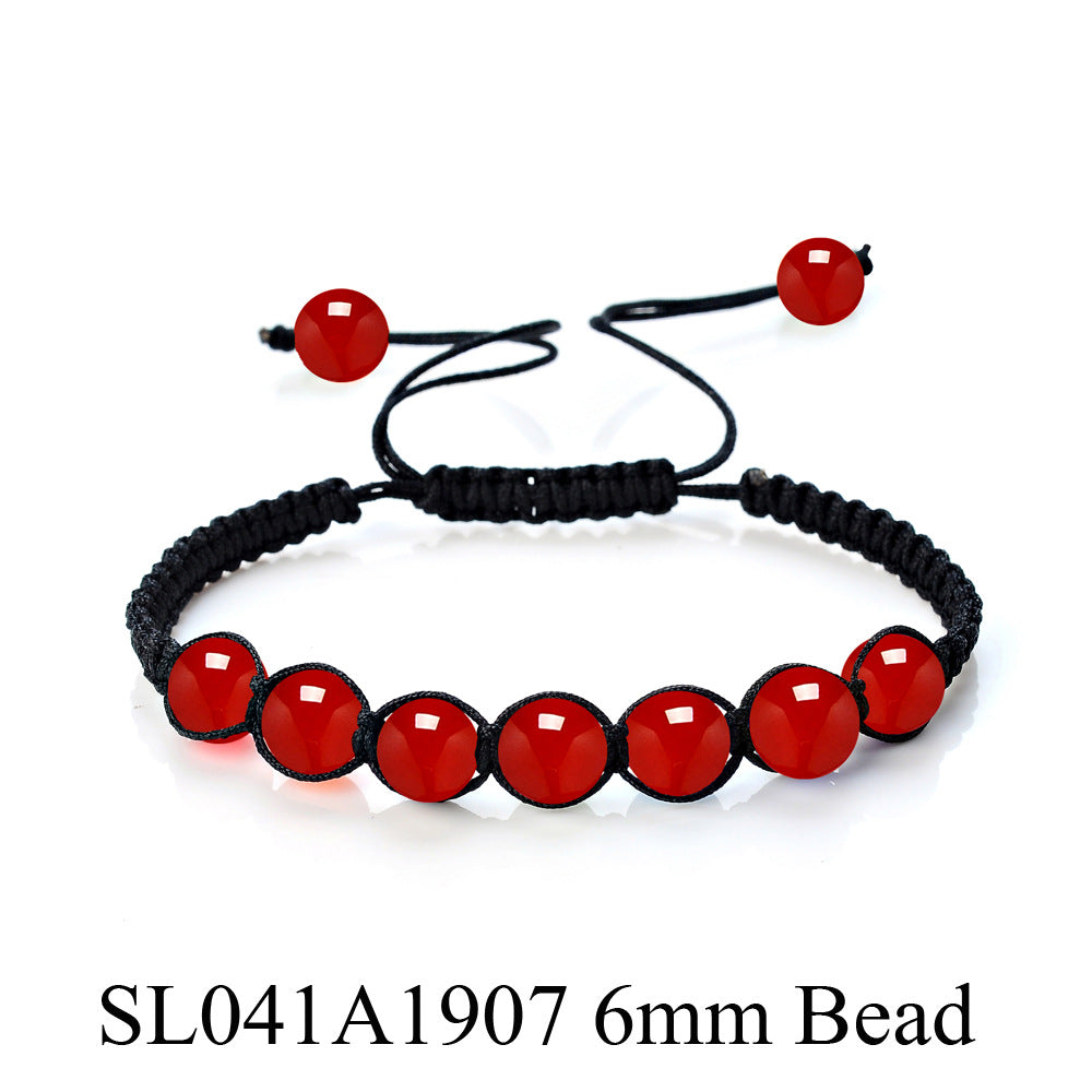 Brazalete de amatista tejido de piedra de cuentas redondas de variedades múltiples de múltiples