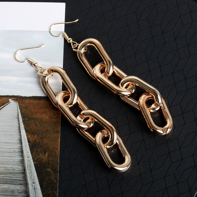 Wholesale Thick Chain Alloy Earrings