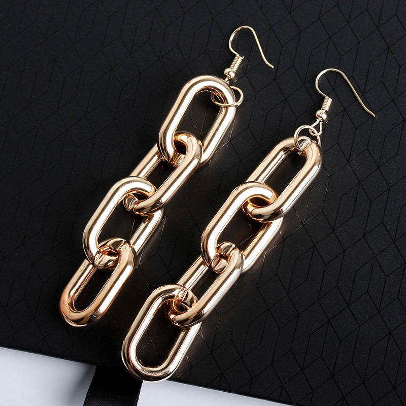 Wholesale Thick Chain Alloy Earrings