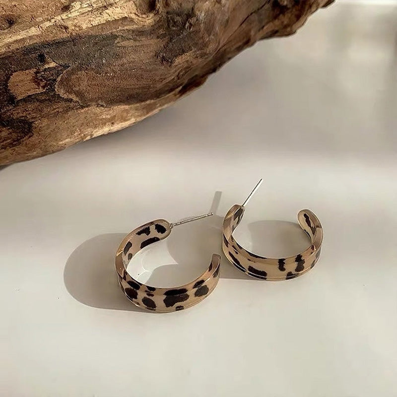 Wholesale Earrings 925 Silver Needle Leopard C Shape OLY-ES-SR001
