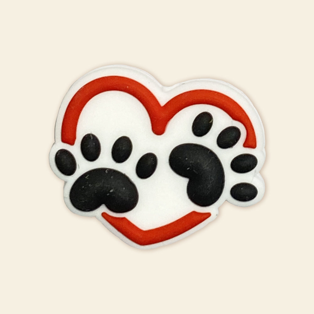 Wholesale 10pcs Loving Dog Paws Silicone Focal Beads