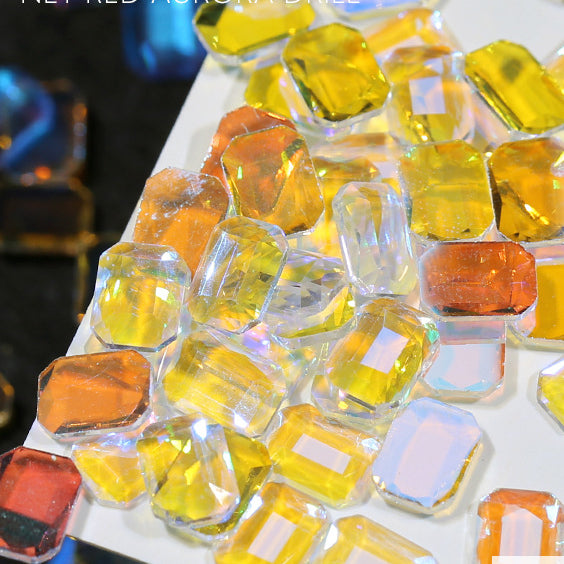 Wholesale 50PCS 6MM Aurora Glass Nail Diamond Beads