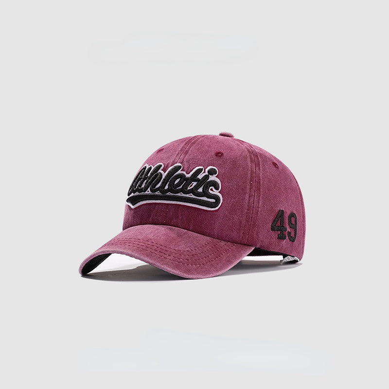 Wholesale Acrylic Letter Embroidered Washed Alphabet Baseball Cap