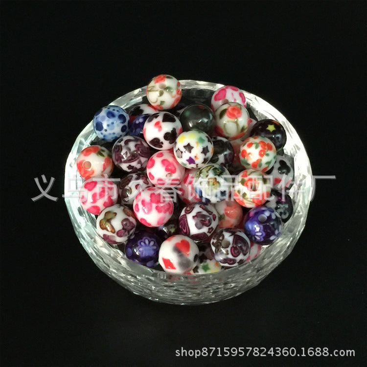 Cuentas de resina pintadas de 100 piezas de 100 piezas al por mayor